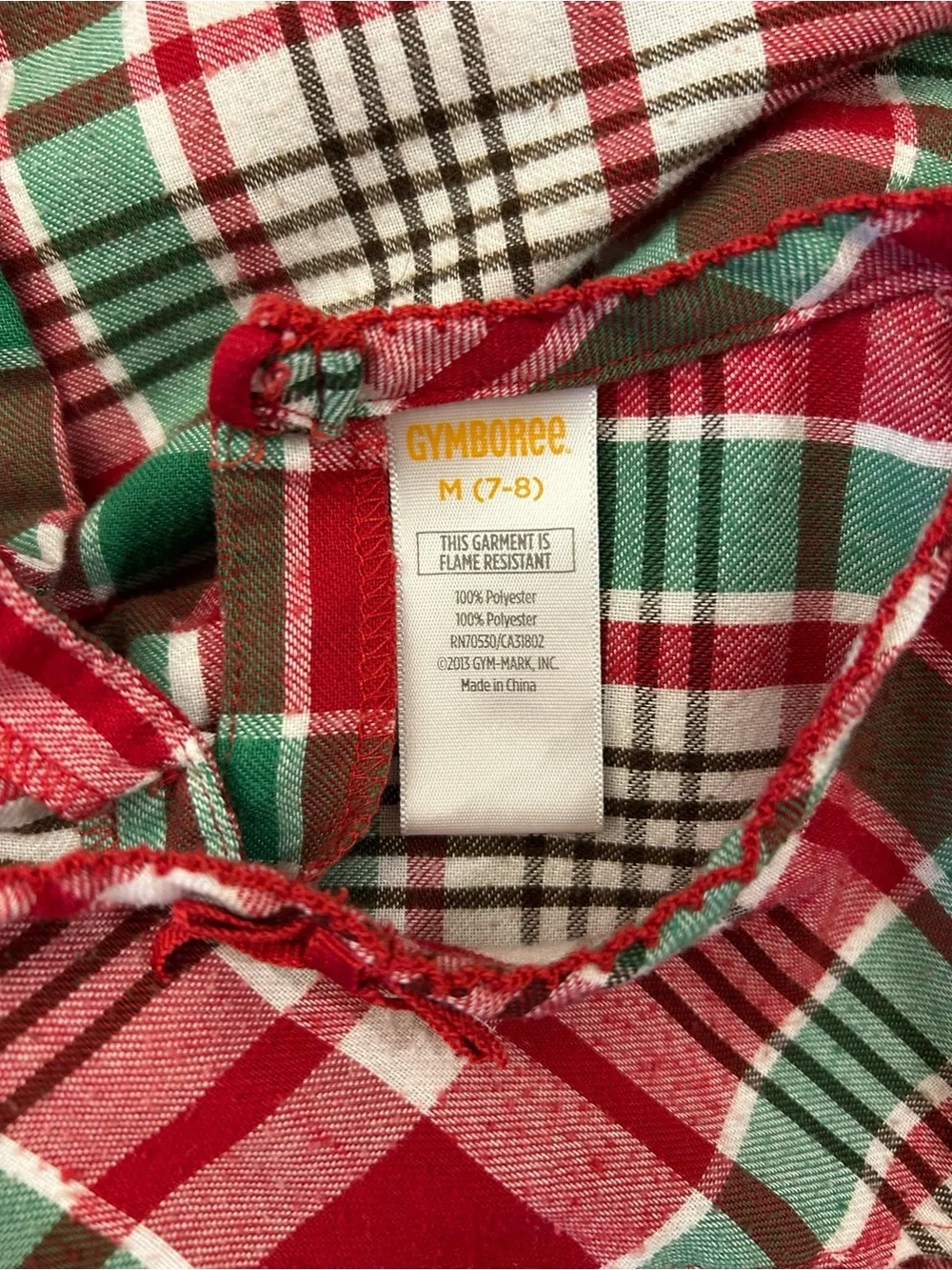 GYMBOREE Plaid Flannel Ruffle Hem Nightgown